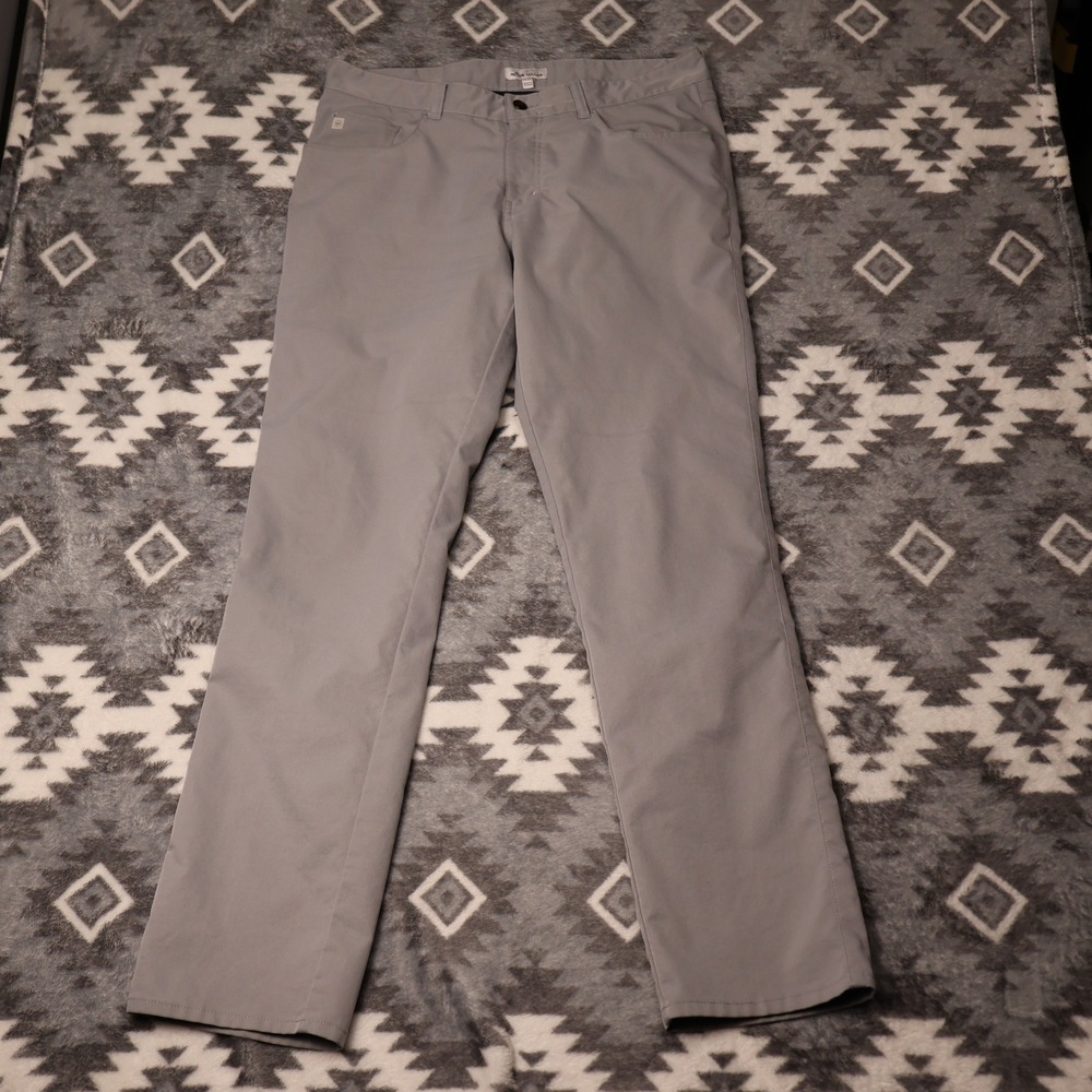 Peter Millar EB66 Performance Five-Pocket Pants Grey 34/32 Golf Trousers